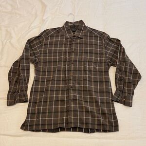 Ermenegildo Zegna Men’s Large Button-Down Shirt - Cotton Viscose Blend